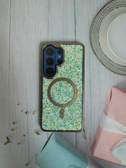 Capa AIBEEV Glitter MagSafe com Proteção Dedicada de Câmara para Smartphone Samsung Galaxy S26 Ultra - Edição Brilhante Multicolorida
