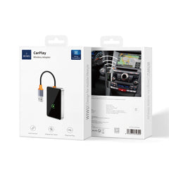 Adaptador WIWU 2-em-1 Wireless CarPlay & Android Auto CP001 | Transmissão 5.8GHz em Liga de Zinco e Vidro Temperado – Conexão Ultra Rápida e Áudio 3D