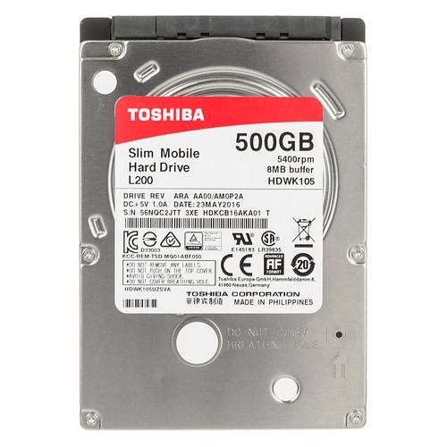 Laptop Toshiba 500GB HDD L200