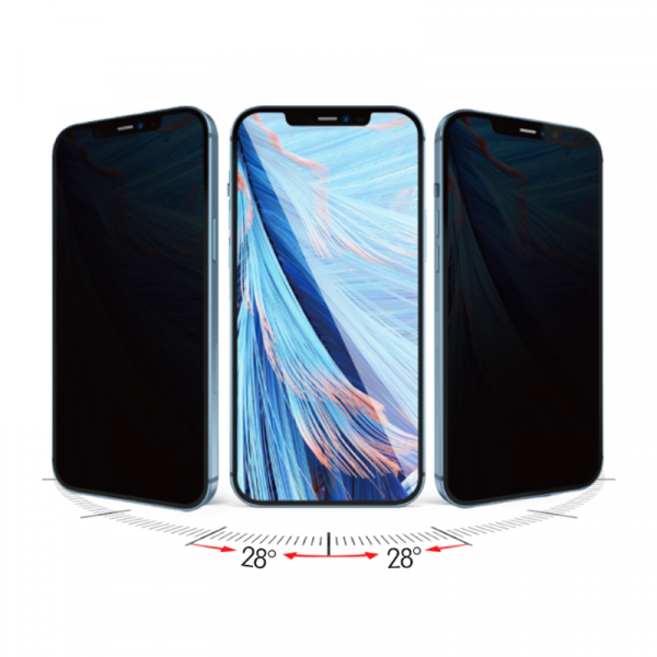 WIWU IPRIVACY HD ANTI-PEEP TEMPERED GLASS SCREEN PROTECTOR 2.5D FOR IPHONE - TRANSPARENT