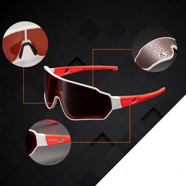 Óculos Esportivos Universais ROCKBROS 10162 – Proteção UV e Conforto Profissional