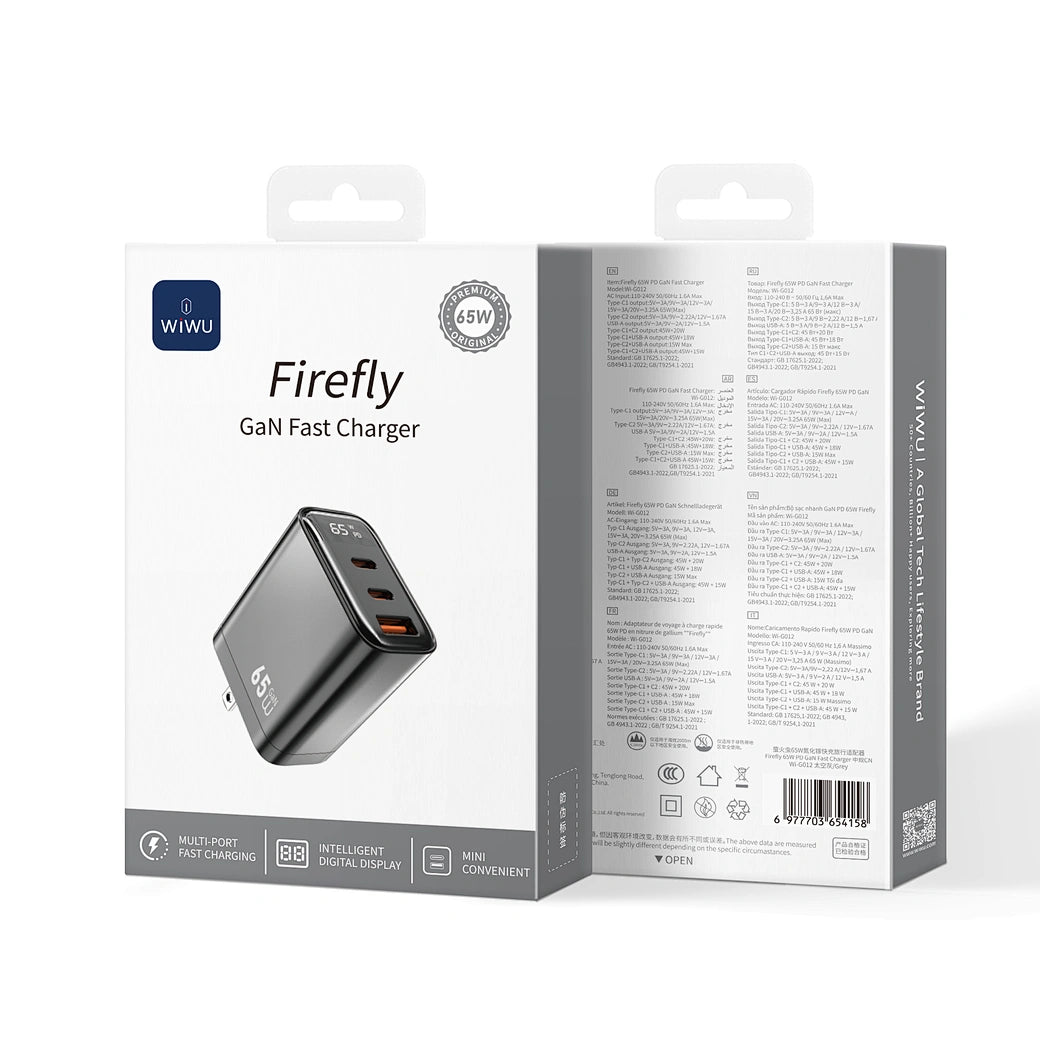 WiWU 65 W Firefly GaN Fast Charger (Wi-G012)