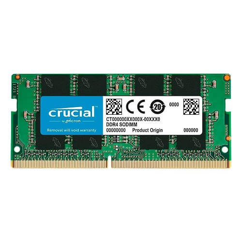RAM 32GB DDR4 3200MHz CL22 (2933MHz ou 2666MHz) Crucial Laptop