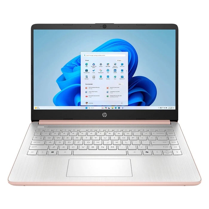 Notebook HP 14-DQ6105DX 14" HD Intel N150 4GB LPDDR5 128GB UFS Wi-Fi 6 Windows 11 Home Pale Rose Gold