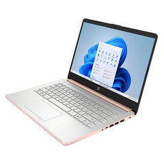 Notebook HP 14-DQ6105DX 14" HD Intel N150 4GB LPDDR5 128GB UFS Wi-Fi 6 Windows 11 Home Pale Rose Gold