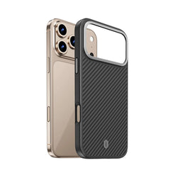 WiWU DCC-205 Defense Ultra Aramid Fiber Magnetic Case Soft Touch with Kevlar Shell and Metal Buttons Compatível com iP17 Pro (6.3") e iP17 Pro Max (6.9")