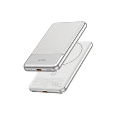 Power Bank WiWU Titanlink Silver Seraphy WI-P088 | 5.000mAh em Liga de Alumínio Aeroespacial – Ultra Slim com Carregamento Rápido PD 20W