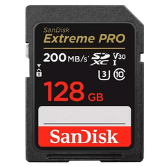 Cartão De Memória Sandisk Extreme Pro 128GB 200MB/s 4K UHD