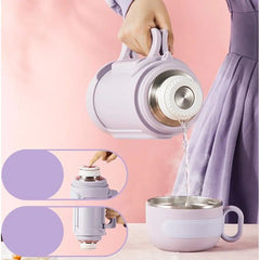 Caneca Térmica TKK-2001 | 500ml em Aço Inoxidável com Isolamento a Vácuo e Tampa Flip