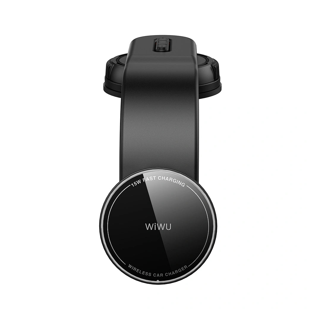 Suporte Automotivo WiWU Warriors CH-327 | Carregamento Wireless Fast Charge 15W, Abertura Automática Inteligente e Sensor de Toque Traseiro