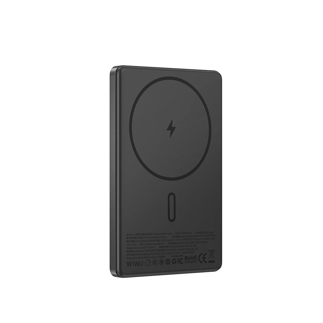 Power Bank Magnético WiWU Titanlink Warriors WI-P072 | 5.000mAh MagSafe Wireless 15W e USB-C PD 20W – Fixação de Alta Sucção