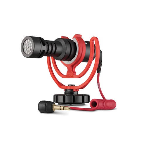 Rode VideoMicro Compact On-Camera Microphone with Rycote Lyre Shock Mount, Auxiliary, Black