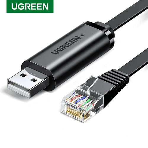 UGREEN USB 2.0 to RJ45 Console Cable 1.5M Black (50773)