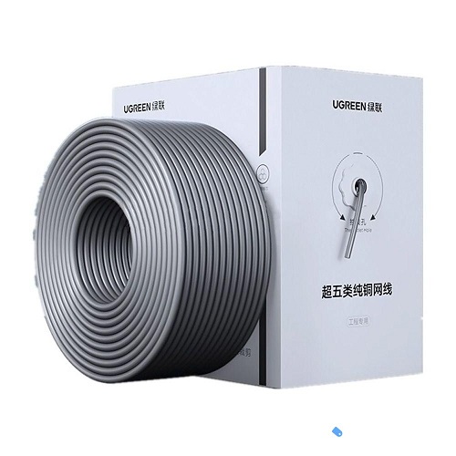 Ugreen 80671 - 305m Cabo de Engenharia n?o Blindado Cat6 0,57mm em Rolo Cinza UTP