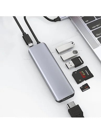 WiWU Alpha 731HC Usb C Hub 7-in-1 Laptop Adapter
