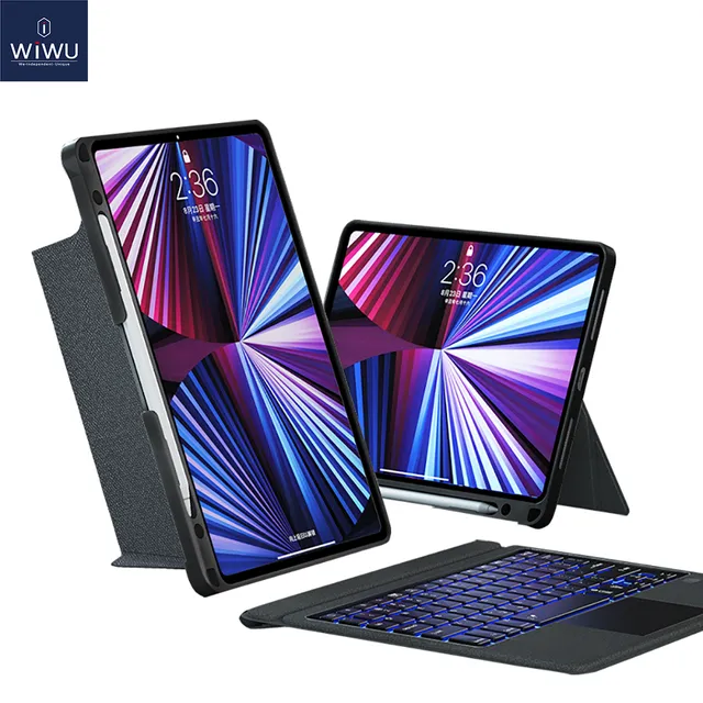 WIWU Capa com Teclado para iPad MAG TOUCH 12.9" - Preta - Image 3