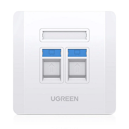 UGreen Placa de Parede de Dupla Porta LAN / RJ45 / RJ11