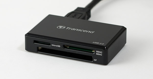 Transcend USB 3.0 Super Speed Multi-Card Reader para Carrinhoões SD/SDHC/SDXC/MS/CF (TS-RDF8K) - Preto