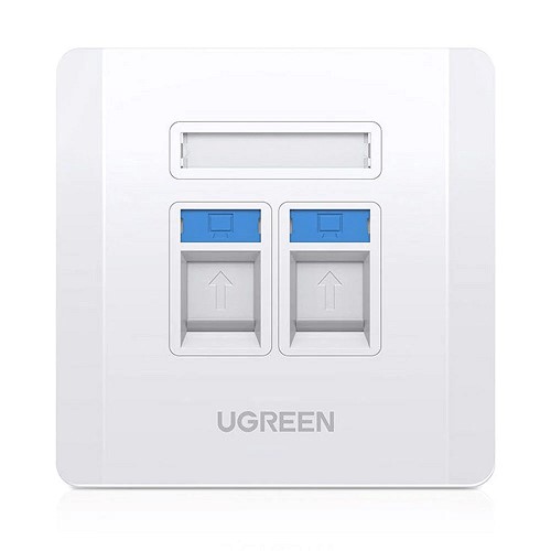 UGreen Placa de Parede de Dupla Porta LAN / RJ45 / RJ11 – 80182
