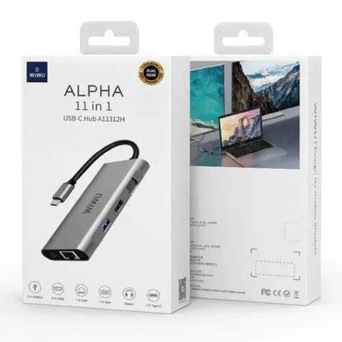 USB-C Hub WIWU Alpha 11 in 1 (A11312H) - Image 2