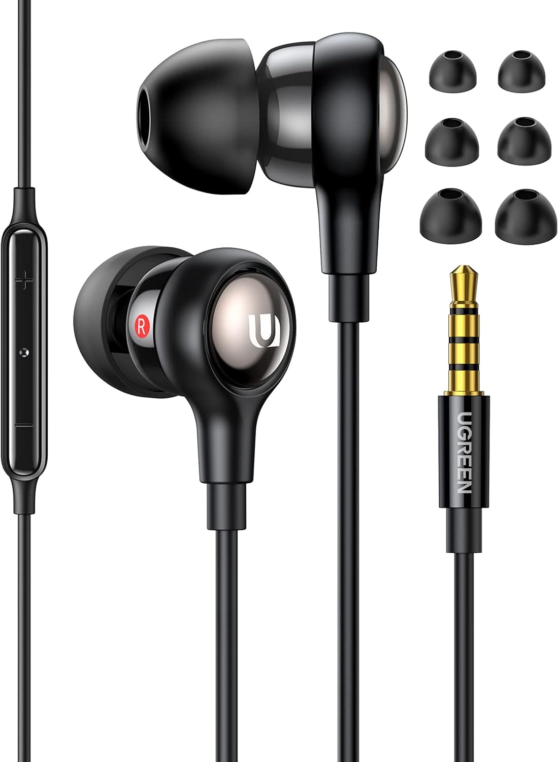 UGREEN In-ear Headphone 3.5mm Wired Earphone with Microphone