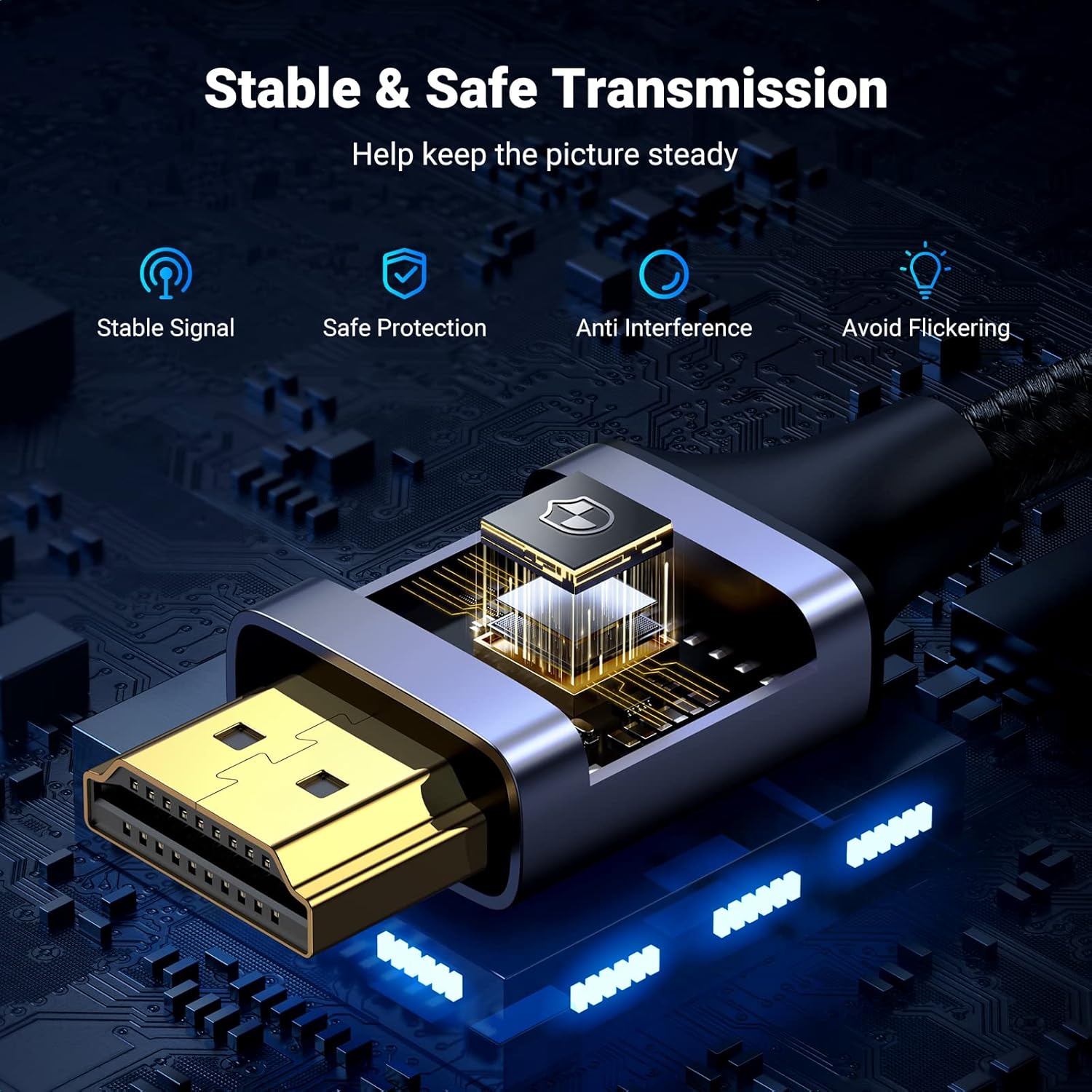 UGREEN 4K Micro HDMI to HDMI Cable 6.6FT, Aluminum Shell Braided 18Gbps 4K 60Hz HDR 3D ARC - Image 2