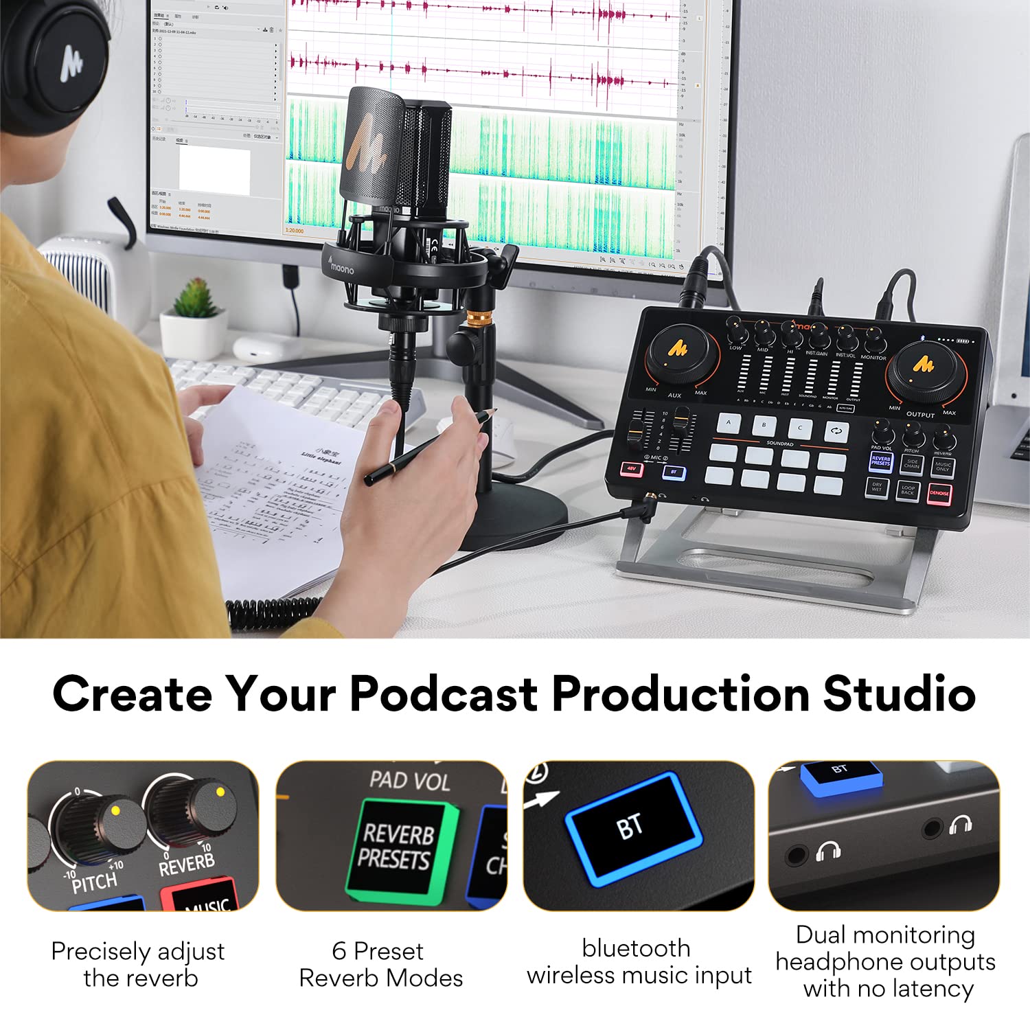 MAONOCASTER E2A Portable All-In-One Podcast - Image 4