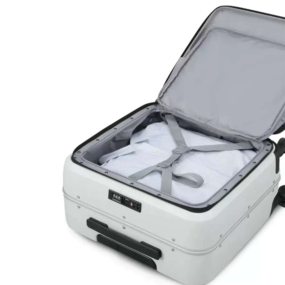 Milada Custom Aluminum Spinner Wheel Trolley Suitcase - Image 10
