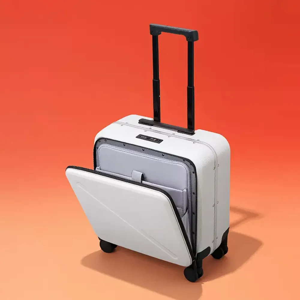 Milada Custom Aluminum Spinner Wheel Trolley Suitcase - Image 8
