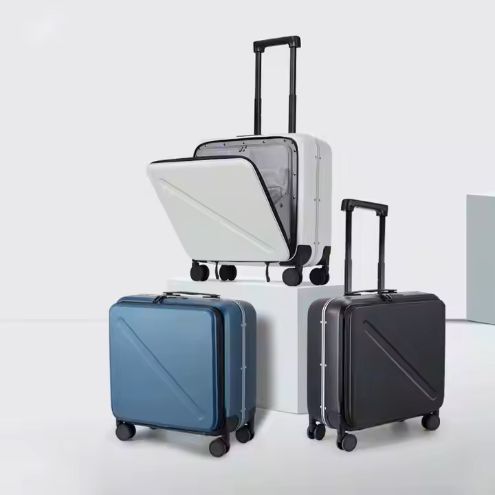 Milada Custom Aluminum Spinner Wheel Trolley Suitcase - Image 2