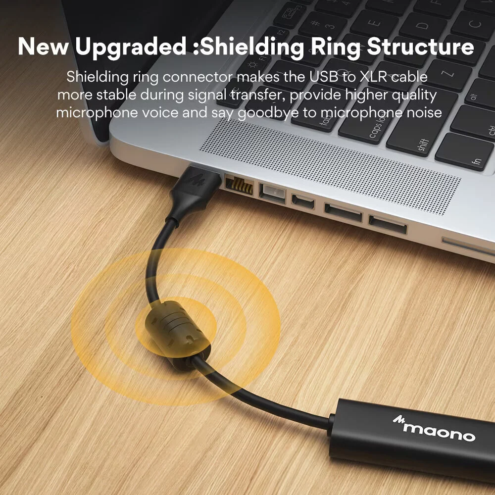 Cabo de Microfone Maono AU-XU01 10FT USB para XLR - Image 3