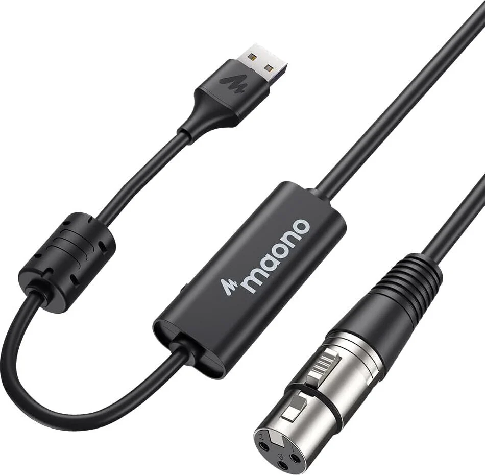 Cabo de Microfone Maono AU-XU01 10FT USB para XLR