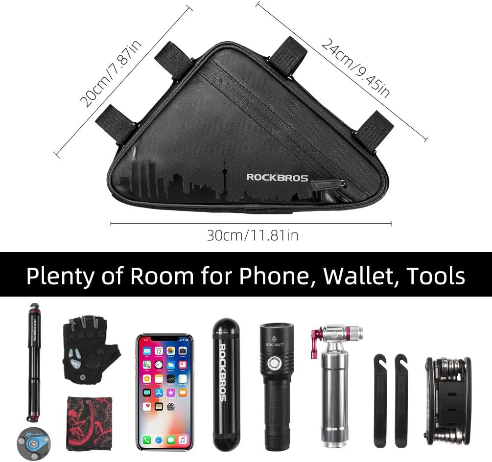 Bolsa Triangular ROCKBROS Bike Triangle Frame Bag – 2,5L - Image 5