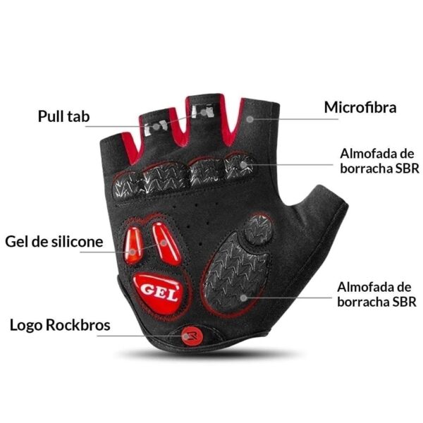 Luvas de Ciclismo ROCKBROS S169BR Half Finger - Image 4