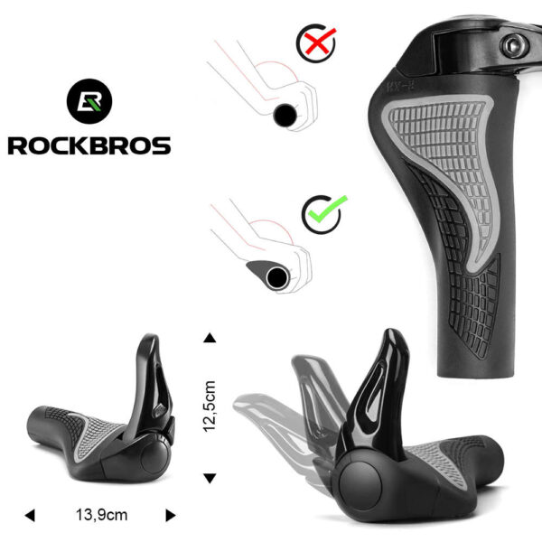 Punhos de Bicicleta RockBros BT1008B – Ergonomia e Segurança - Image 5