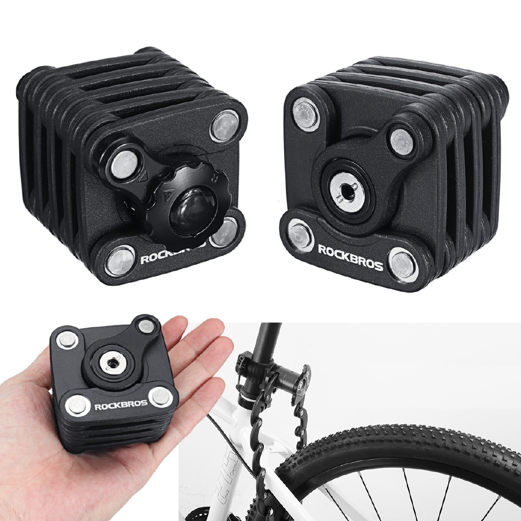 Cadeado de Bicicleta ROCKBROS Cube – Alta Segurança e Design Portátil