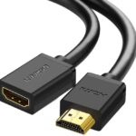 UGREEN 10141 – Cabo de Extensão HDMI 1 Metro (4K, 3D, Alta Velocidade, HDMI Macho para Fêmea)