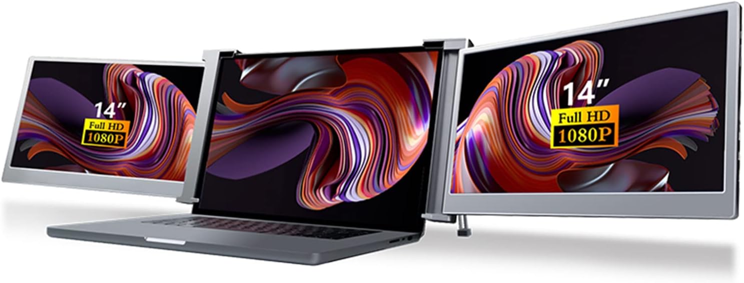 🖥️ Extensor de Tela Tripla para Laptop – S16 14" FHD IPS - Image 2