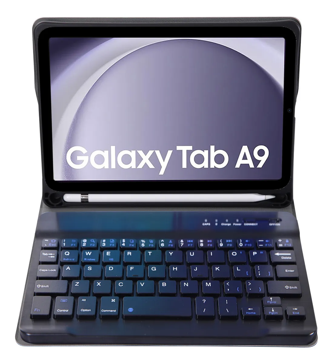Capa com teclado sem fios para Samsung Galaxy Tab A9 (8,7″ — modelos SM‑X110 e SM‑X115)