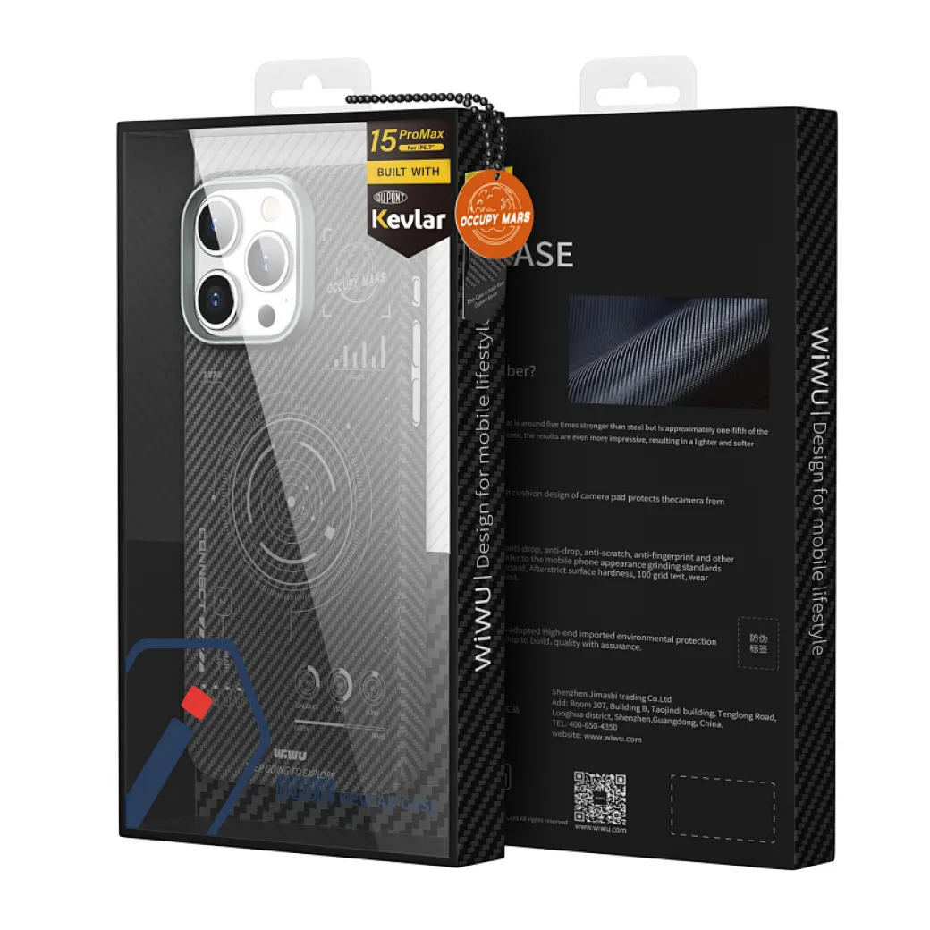 Capa KEVLAR HHX-016 para iTelefone 15 / 15 Pro / 15 Plus / 15 Pro Max