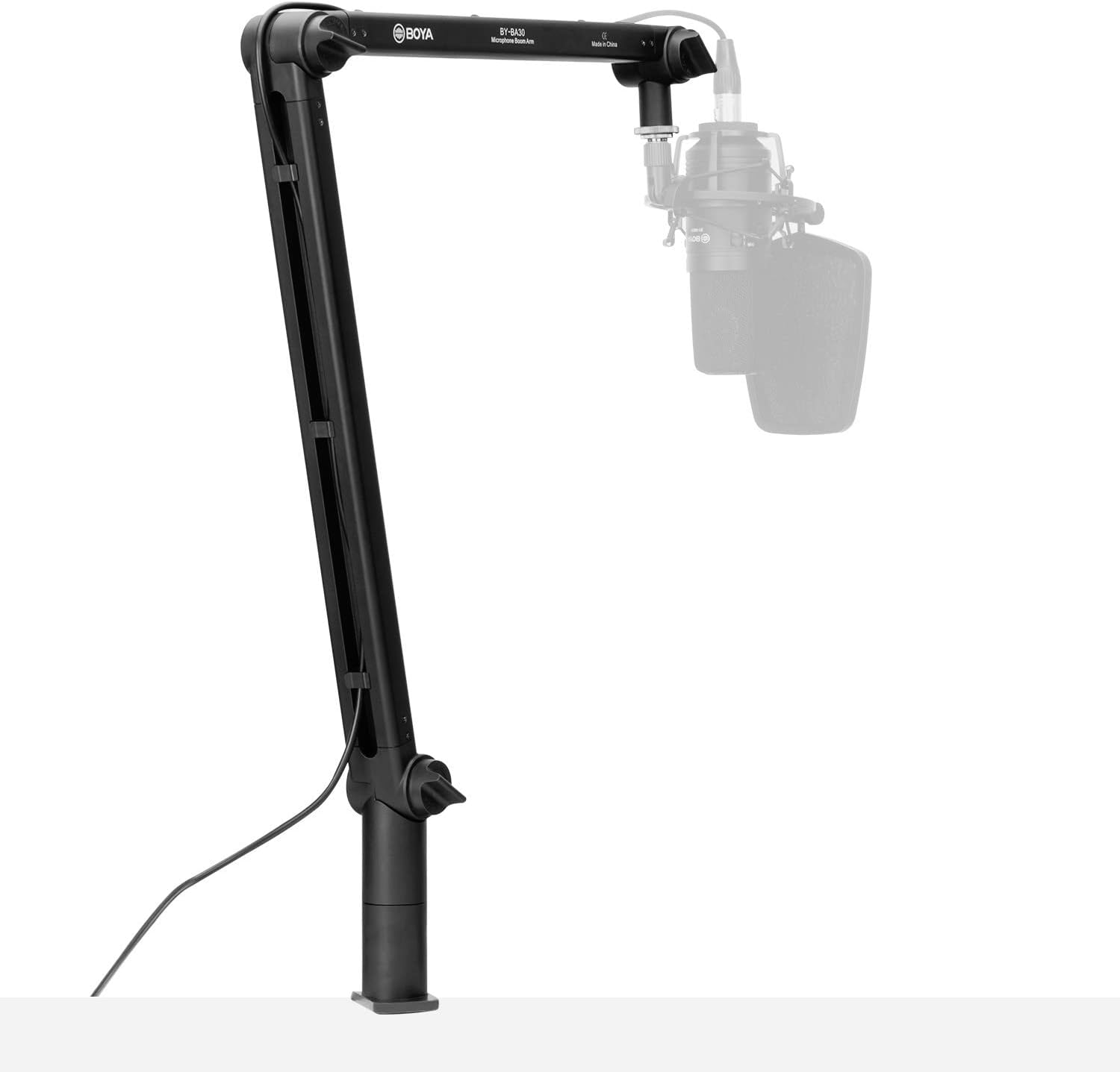 BOYA BY‑BA30 – Boom Arm para Microfone com Fixação em Mesa