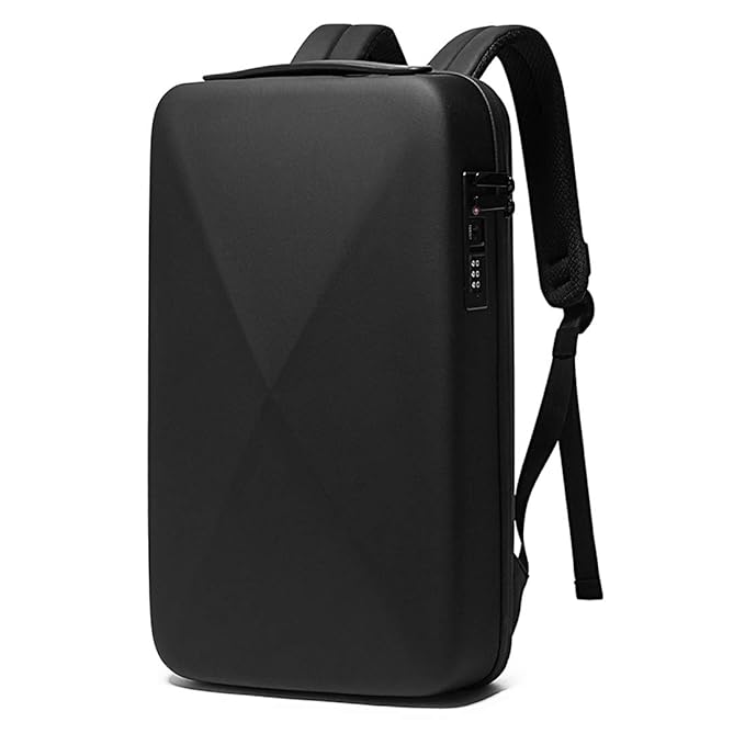 Mochila BANGE BG-22092 Titanium Multifuncional com Capas Rígidas, à Prova d'Água – Executiva para Laptop de 15,6" – Preta (Unissex)