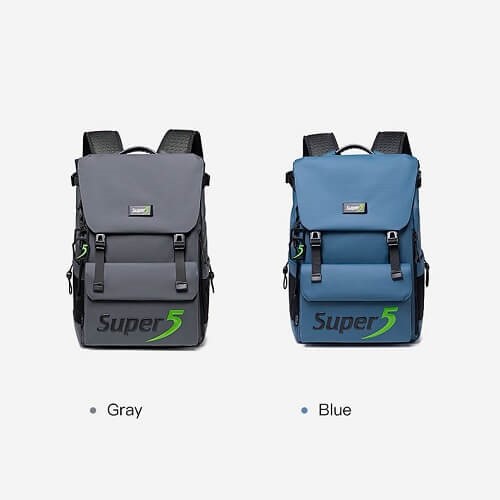 Arctic Hunter B00500 Mochila Anti-Roubo à Prova d’Água – Grey | Blue | Black