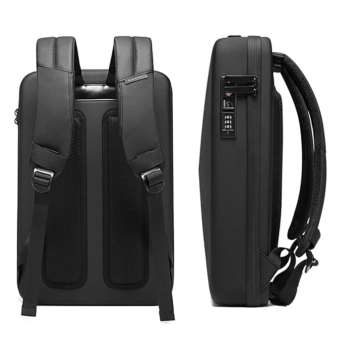 Mochila BANGE BG-22092 Titanium Multifuncional com Capas Rígidas, à Prova d'Água – Executiva para Laptop de 15,6" – Preta (Unissex) - Image 4