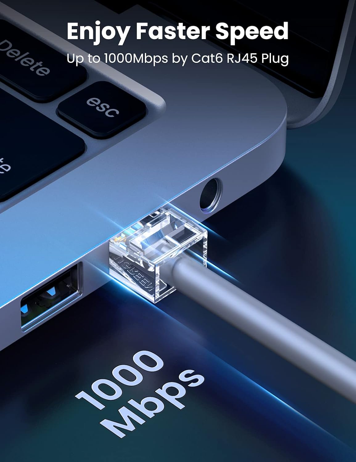 UGREEN Conector RJ45 Cat6 – Pacote com 100 Unidades (Modelo 60558) - Image 9