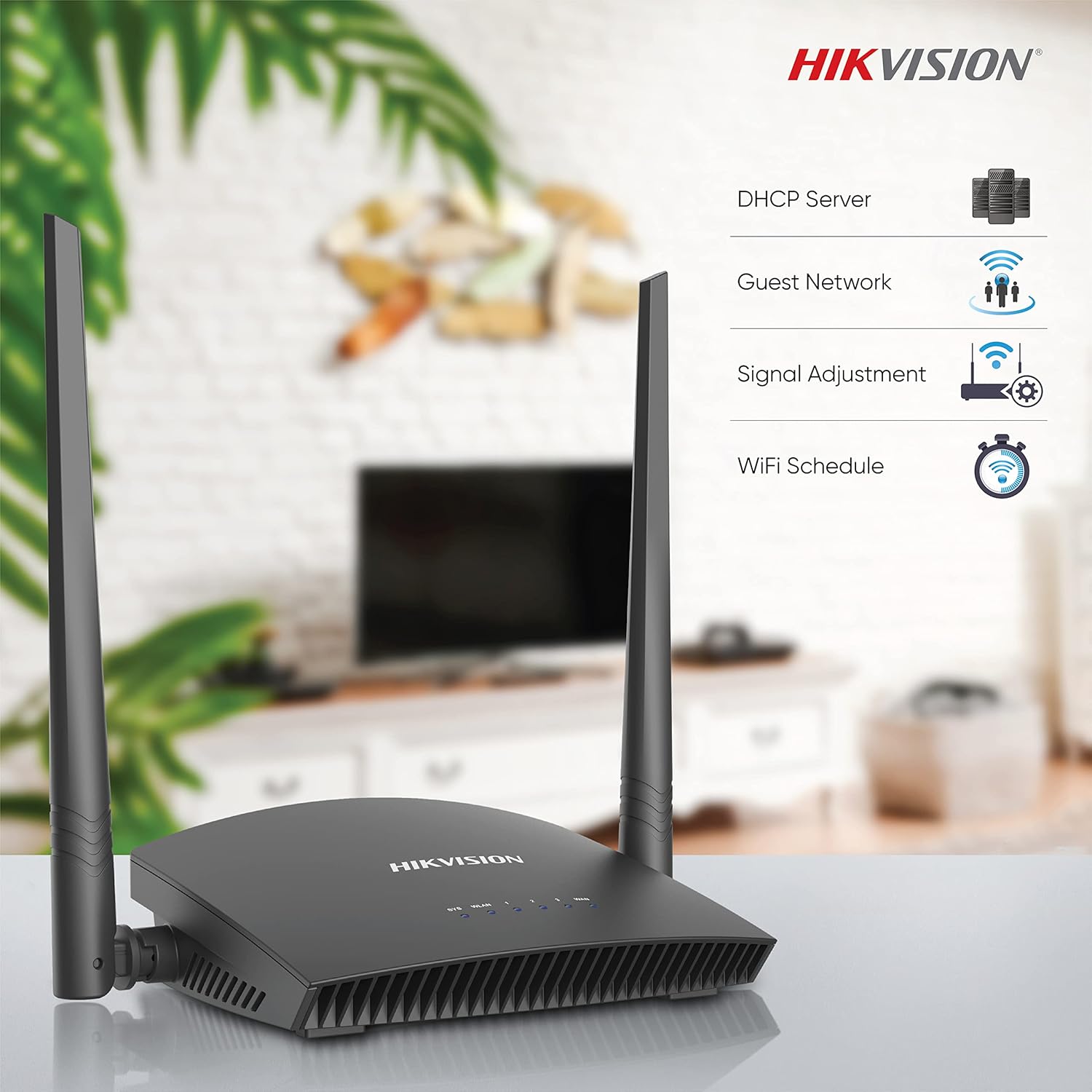 Hikvision DS‑3WR3N – Roteador Wireless 300 Mbps (2,4 GHz) - Image 4