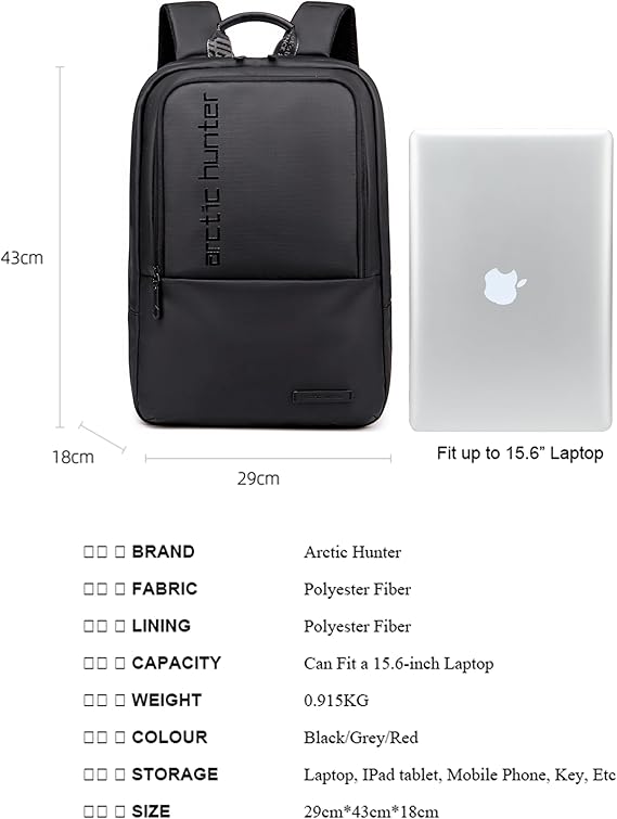 Pasta Arctic Hunter B00529 – Elegância Profissional e Proteção para Laptop 15,6” - Image 5