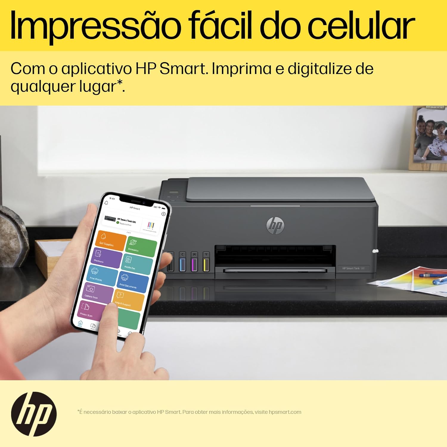 HP Smart Tank 581 Wireless All-in-One – Impressora Multifuncional com Tanque de Tinta - Image 3