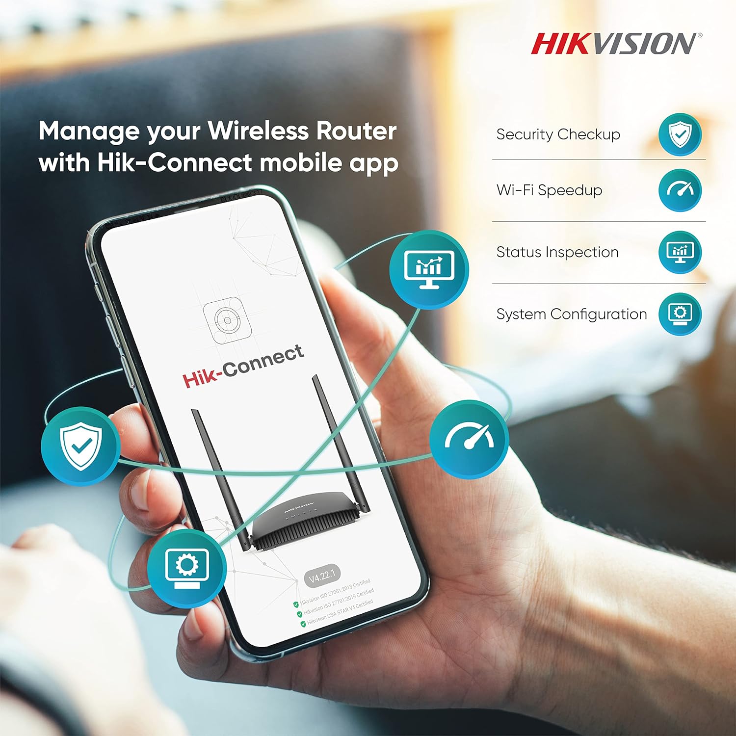 Hikvision DS‑3WR3N – Roteador Wireless 300 Mbps (2,4 GHz) - Image 7