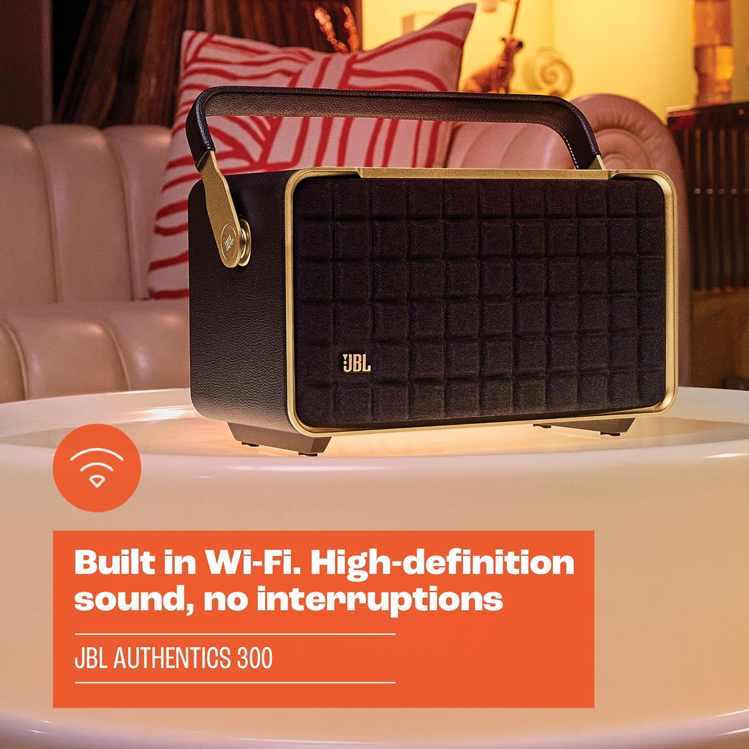 🔊 JBL Authentics 300 – Coluna Bluetooth Portátil com Design Retro e Som Premium - Image 3